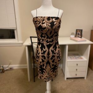 Black and Gold Party Dress